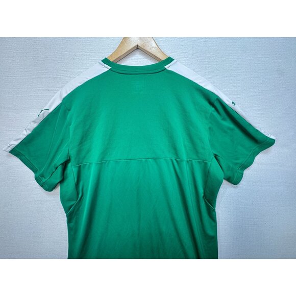 Puma Mens DryCell Soccer T-Shirt Size XL Green Striped Sportswear Short Sleeve - Picture 12 of 12